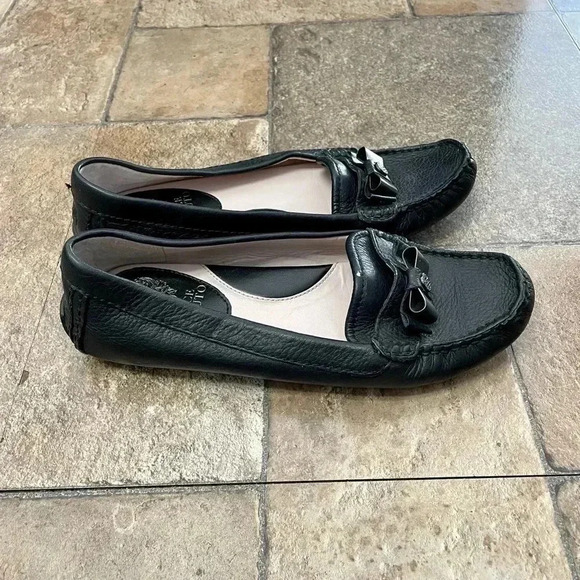 Vince  Camuto Leather Loafer Black Size 6.5 - Picture 6 of 7